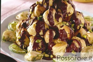 profiteroles con crema di banane