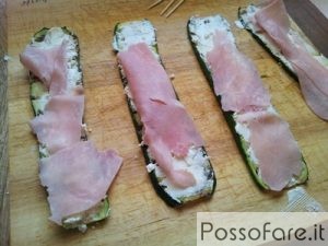 Zucchine con Formaggio e Prosciutto