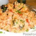 Risotto con Spiedini di Mare