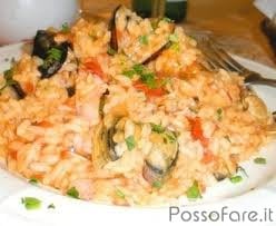 Risotto con Spiedini di Mare