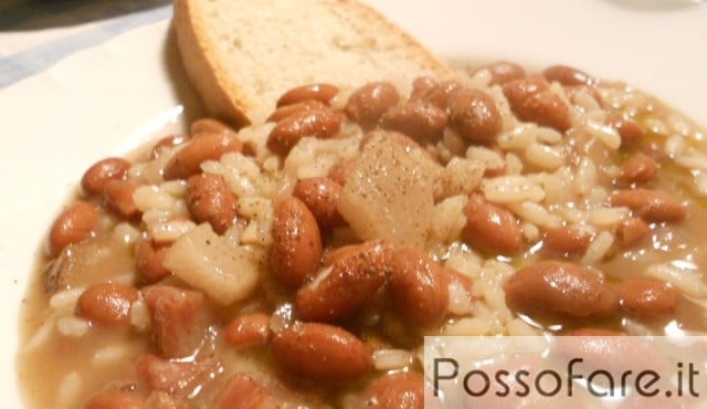 Minestra di Fagioli con Riso